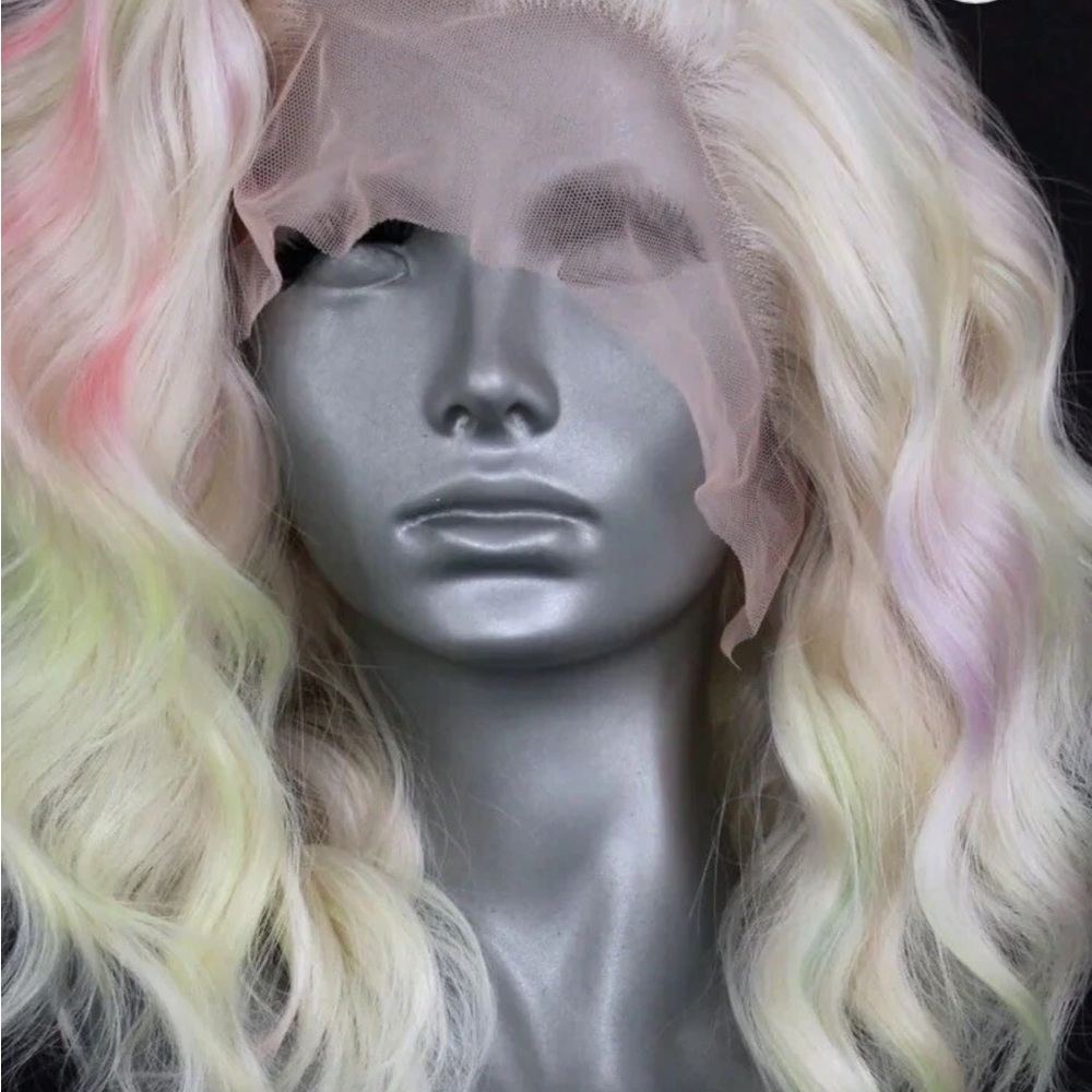 Rainbow splash Lace Front wigs lot of two Websters wigs UK brand